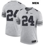 Men's NCAA Ohio State Buckeyes Shaun Wade #24 College Stitched No Name Authentic Nike Gray Football Jersey LT20Y72SJ